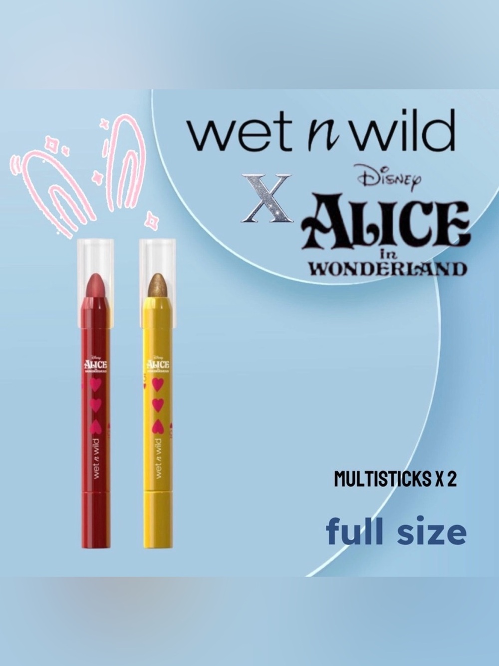 🇺🇸🆕📦 WET N WILD x ALICE | Bold HER ROYAL CRAZINESS 2-PIECE MULTI-STICK SET**